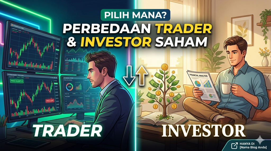 Perbedaan trader dan investor saham