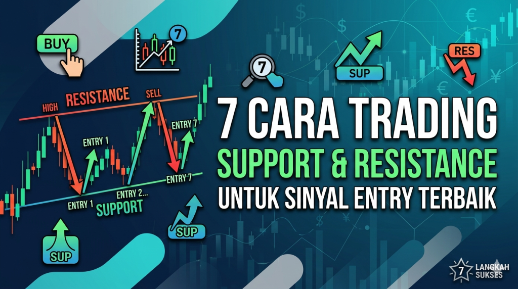 Cara trading menggunakan support dan resistance