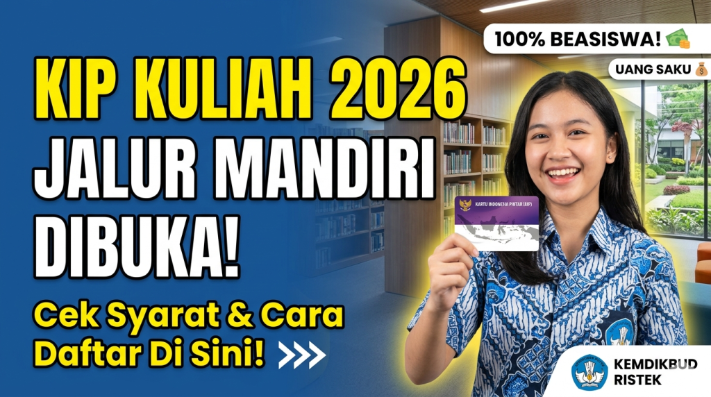 KIP Kuliah 2026 Jalur Mandiri Resmi Dibuka