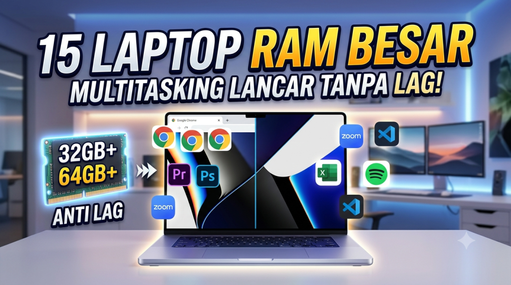 Rekomendasi Laptop RAM Besar untuk Multitasking