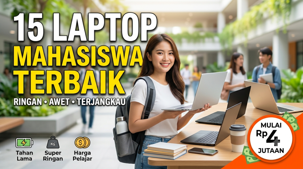 Laptop untuk Mahasiswa yang Ringan, Awet, dan Terjangkau