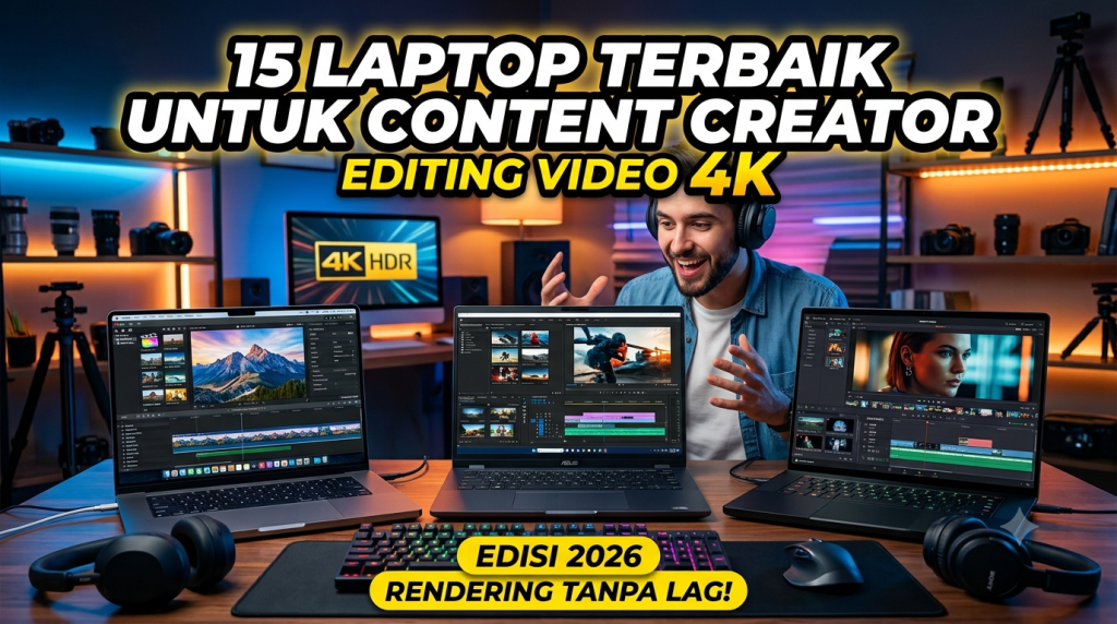 Laptop Terbaik untuk Content Creator dan Editing Video 4K