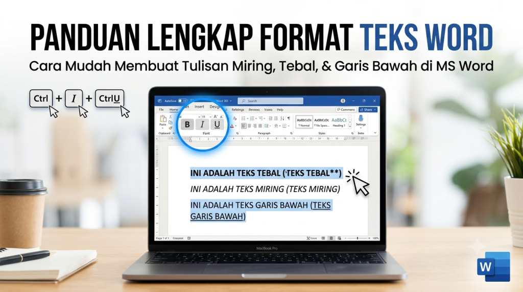 Cara Membuat Tulisan Miring, Tebal, dan Garis Bawah di Word