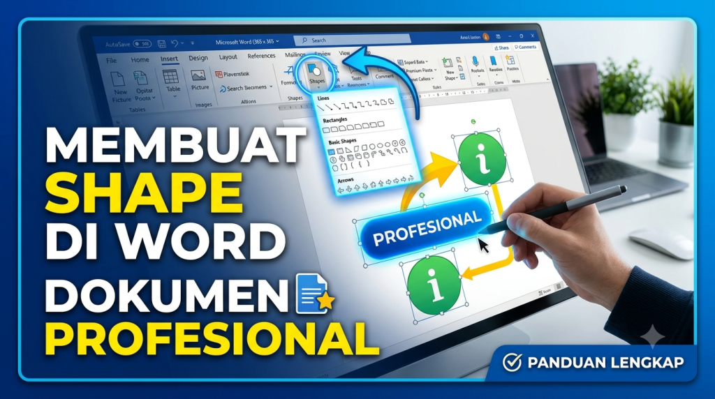 Cara Membuat Bentuk dan Shape di Microsoft Word
